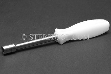 #30408 - 8mm Stainless Steel Square Nut Driver, Nylon Handle. square nut driver, stainless streel