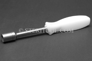 #30410 - 10mm Stainless Steel Square Nut Driver, Nylon Handle. square nut driver, stainless streel