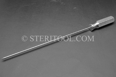 #40002SP12 - Stainless Steel Ice Pick, 12"(300mm) OAL. ice pick, pointer, extractor, stainless steel