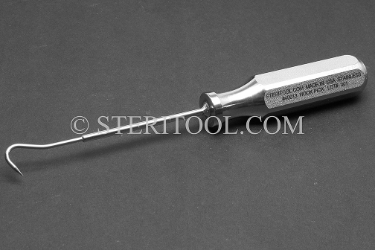 #40013 - Hook Pick with Stainless Steel Handle pick, ice pick, dental, probe, pointer, 