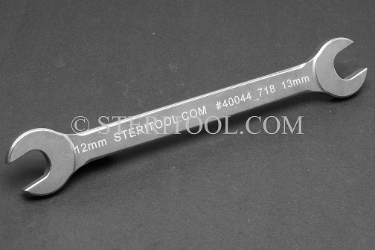 #40044_718 - 12mm x 13mm Non-Magnetic Stainless Steel Open End Wrench. 718SS. open end, openend, wrench, spanner, stainless steel, non-magnetic, non magnetic, nonmagnetic
