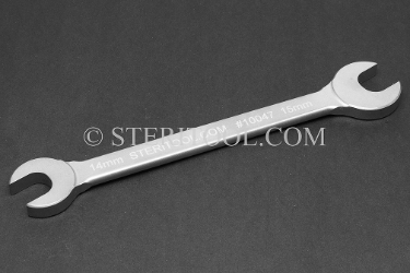 #40047_316 - 14mm x 15mm Non-Magnetic Stainless Steel Open End Wrench. 316SS. open end, openend, wrench, spanner, stainless steel, non-magnetic, non magnetic, nonmagnetic