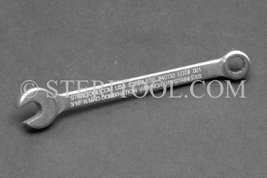 #40133_316 - NM 3/16" Stainless Steel Combination Wrench. 316L non-magnetic, non magnetic, stainless steel, wrench, spenner, combination