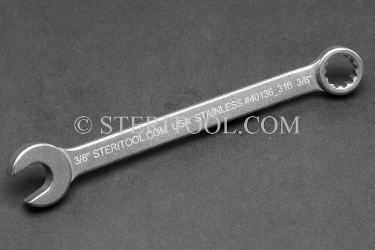 #40136_316 - 3/8" Non-Magnetic Stainless Steel Combination Wrench. 316SS. combination, wrench, spanner, stainless steel, non-magnetic, non magnetic, nonmagnetic