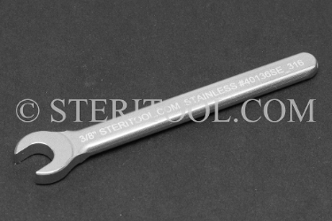 #40136_SE_316 - 3/8" Non-Magnetic Stainless Steel Single End Combination Wrench. 316SS. combination, wrench, spanner, stainless steel, non-magnetic, non magnetic, nonmagnetic