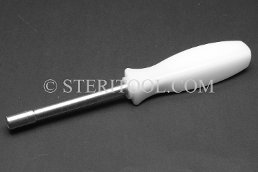 #40406 - 6mm Non-Magnetic Stainless Steel Square Nut Driver, SS Handle. non-magnetic, non magnetic, stainless steel, square nut driver