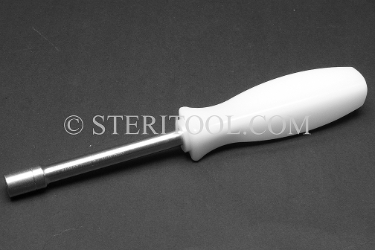 #40407 - 7mm Non-Magnetic Stainless Steel Square Nut Driver, SS Handle. non-magnetic, non magnetic, stainless steel, square nut driver