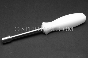 #40408 - 8mm Non-Magnetic Stainless Steel Square Nut Driver, SS Handle. non-magnetic, non magnetic, stainless steel, square nut driver