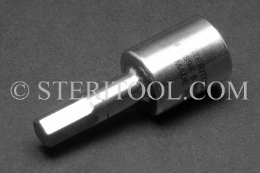 #40898 - 8.0mm Hex x 3/8 DR Non-Magnetic Stainless Steel Bit, 2-1/4"(57mm) OAL. non-magnetic, non magnetic, hex, bit, 3/8dr, 3/8-dr, 3/8 dr, stainless steel