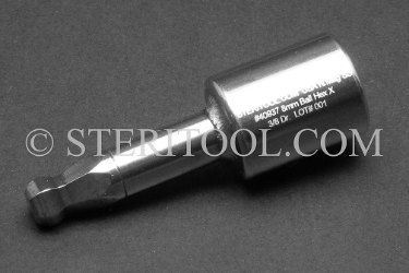 #40937 - 8.0mm Ball Hex x 3/8 DR Non-Magnetic Stainless Steel Bit, 2-1/2"(63mm) OAL. non-magnetic, non magnetic, ball hex, bit, 3/8dr, 3/8-dr, 3/8 dr, stainless steel