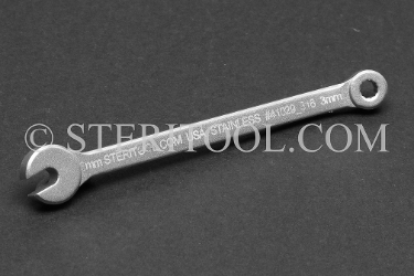 #41029_316 - 3mm Non-Magnetic Stainless Steel Combination Wrench. 316SS. combination, wrench, spanner, stainless steel, non-magnetic, non magnetic, nonmagnetic
