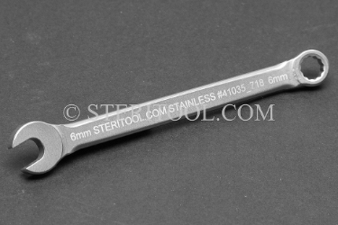 #41035_718 - 6mm Non-Magnetic Stainless Steel Combination Wrench. 718SS. combination, wrench, spanner, stainless steel, non-magnetic, non magnetic, nonmagnetic