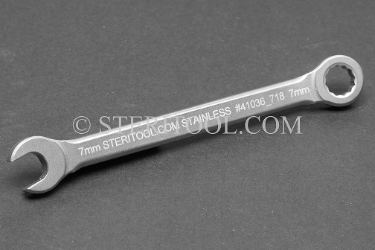 #41036_718 - 7mm Non-Magnetic Stainless Steel Combination Wrench. 718SS. combination, wrench, spanner, stainless steel, non-magnetic, non magnetic, nonmagnetic