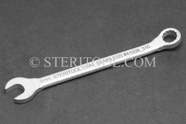 #41038_316 - 8mm Non-Magnetic Stainless Steel Combination Wrench. 316SS. combination, wrench, spanner, stainless steel, non-magnetic, non magnetic, nonmagnetic
