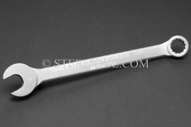 #41048_316 - 15mm Non-Magnetic Stainless Steel Combination Wrench. 316SS. combination, wrench, spanner, stainless steel, non-magnetic, non magnetic, nonmagnetic