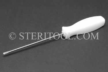 #41200 - 1/10" Non-Magnetic Stainless Steel Screwdriver, Nylon Handle. non-magnetic, non magnetic, slot, parallel, flat, screw driver, screwdriver, stainless steel