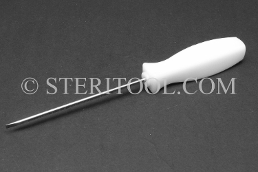 #41201 - 1/8" Non-Magnetic Stainless Steel Screwdriver, Nylon Handle. non-magnetic, non magnetic, slot, parallel, flat, screw driver, screwdriver, stainless steel