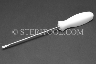 #41203 - 3/16" Non-Magnetic Stainless Steel Screwdriver, Nylon Handle. non-magnetic, non magnetic, slot, parallel, flat, screw driver, screwdriver, stainless steel