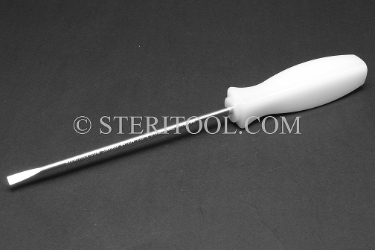#41204 - 7/32" Non-Magnetic Stainless Steel Screwdriver, Nylon Handle. non-magnetic, non magnetic, slot, parallel, flat, screw driver, screwdriver, stainless steel