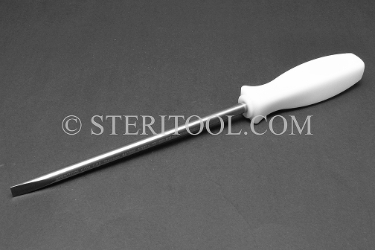 #41206 - 5/16" Non-Magnetic Stainless Steel Screwdriver, Nylon Handle. non-magnetic, non magnetic, slot, parallel, flat, screw driver, screwdriver, stainless steel
