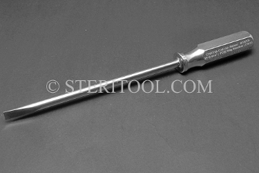 #41207SS - 3/8" Non-Magnetic Stainless Steel Screwdriver, SS Handle. parallel, flat, slot, paralel, screwdriver, stainless steel, non-magnetic, non magnetic, nonmagnetic