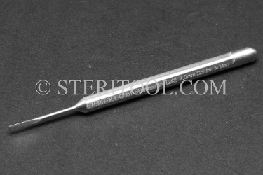 #41242 - 2.0mm Non-Magnetic Stainless Steel Precision Screwdriver. non-magnetic, non magnetic, slot, parallel, flat, screw driver, screwdriver, stainless steel, precision