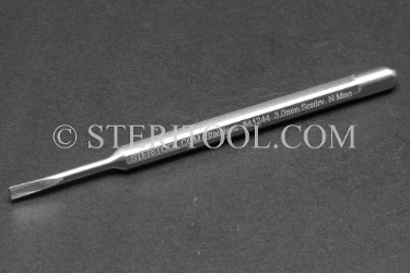 #41244 - 3.0mm Non-Magnetic Stainless Steel Precision Screwdriver. non-magnetic, non magnetic, slot, parallel, flat, screw driver, screwdriver, stainless steel, precision