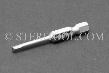 #41495 - 7/64" Hex x 2"(50mm) OAL Non-Magnetic Stainless Steel Power Bit. non-magnetic, non magnetic, hex bit, stainless steel, power bit, allen