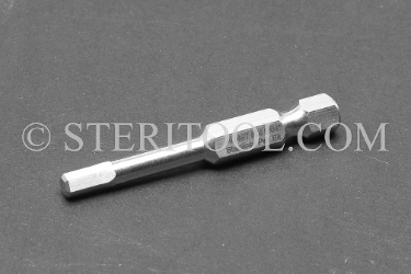 #41497 - 9/64" Hex x 2"(50mm) OAL Non-Magnetic Stainless Steel Power Bit. non-magnetic, non magnetic, hex bit, stainless steel, power bit, allen
