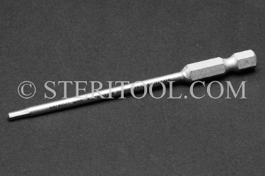 #41514SP3.5 - 3/32" Hex x 3.5"(89mm) OAL, Non-Magnetic Stainless Steel Power Bit. 718SS. hex, allen, power bit, stainless steel