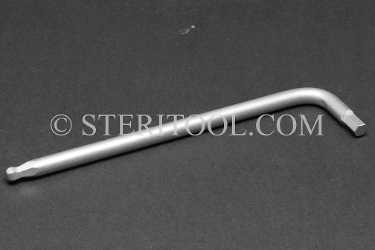 #41807_316 - 5.0mm Non-Magnetic Stainless Steel L Ball Hex Key. 316SS. ball hex, L, allen, stainless steel, non-magnetic, non magnetic, nonmagnetic