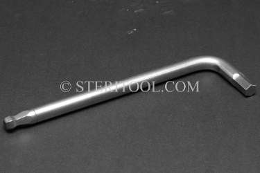#41809_316 - 8.0mm Non-Magnetic Stainless Steel L Ball Hex Key. 316SS. ball hex, L, allen, stainless steel, non-magnetic, non magnetic, nonmagnetic