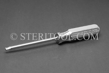 #41830SS - 10mm x 6"(150mm) Non-Magnetic Stainless Steel Ball Hex Driver, SS Handle. ball hex, driver, allen, stainless steel, non-magnetic, non magnetic, nonmagnetic