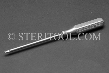#41872SS - 3/32" x 3"(75mm) Non-Magnetic Stainless Ball Driver, SS Handle. ball hex, driver, allen, stainless steel, non-magnetic, non magnetic, nonmagnetic