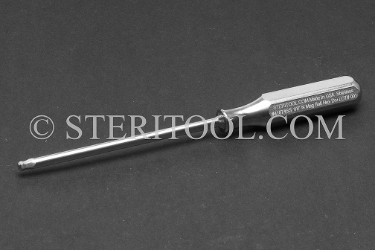 #41874SS - 1/8" x 3.25"(81mm) Non-Magnetic Stainless Ball Driver, SS Handle. ball hex, driver, allen, stainless steel, non-magnetic, non magnetic, nonmagnetic