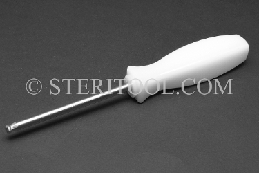 #41878 - 7/32" Non-Magnetic Stainless Steel Ball Driver, Nylon Handle, 4"(100mm) Shaft. non-magnetic, non magnetic, ball hex driver, stainless steel, allen,