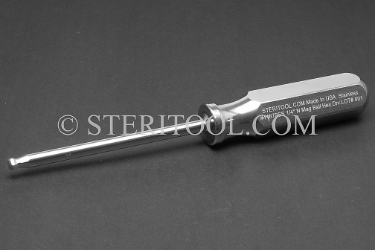#41879SS - 1/4" x 4.5"(114mm) Non-Magnetic Stainless Ball Driver, SS Handle. ball hex, driver, allen, stainless steel, non-magnetic, non magnetic, nonmagnetic