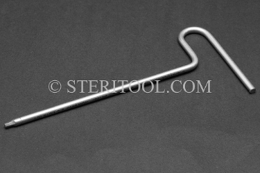 #41937 - 2.5mm Non-Magnetic Stainless Steel T Hex Key. non-magnetic, non magnetic, hex key, stainless steel, allen, T