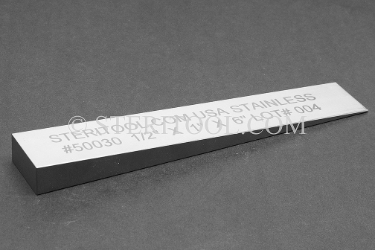 #50030 - 1"(25.4mm) W x .5"(12.7mm) H x 6"(150mm) L Stainless Steel Wedge. wedge, stainless steel