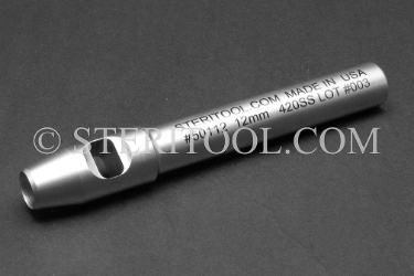 #50112 - 12mm Stainless Steel Hole Punch. punch, hole, stainless steel, oval, round, rectangular
