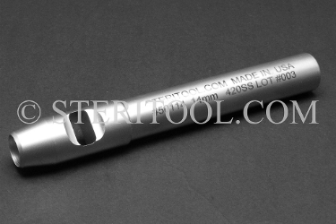 #50114 - 14mm Stainless Steel Hole Punch. punch, hole, stainless steel, oval, round, rectangular