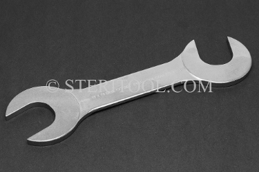 #50457 - 24MM Open End Stainless Steel 15 x 75 degree Offset Wrench.   offset, off-set, off set, wrench, spanner, stainless steel