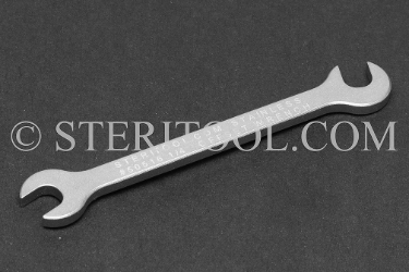 #50516 - 1/4" Open End Stainless Steel 15 x 75 degree Offset Wrench. offset, off-set, off set, wrench, spanner, stainless steel