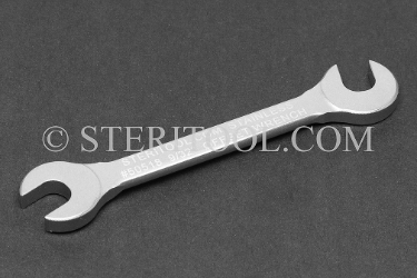 #50518 - 9/32" Open End Stainless Steel 15 x 75 degree Offset Wrench. offset, off-set, off set, wrench, spanner, stainless steel