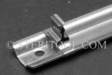 #73993 - Stainless Steel Clip for .109" Dia Bar. Use with #74000. clips, tool rail, toolrail, stainless steel, round