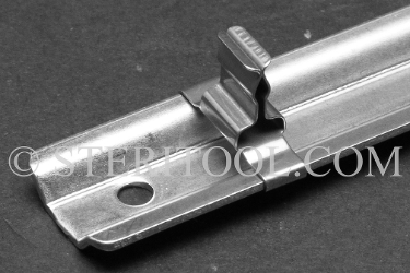 #73994 - Stainless Steel Clip for .125" Dia Bar. Use with #74000. clips, tool rail, toolrail, stainless steel, round