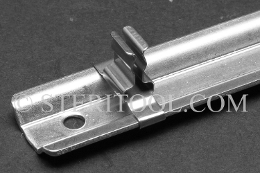 #73995 - Stainless Steel Clip for .156" Dia Bar. Use with #74000. clips, tool rail, toolrail, stainless steel, round