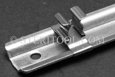 #73998 - Stainless Steel Clip for .375" Dia Bar. Use with #74000. clips, tool rail, toolrail, stainless steel, round