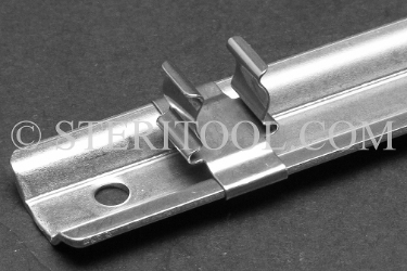 #73999 - Stainless Steel Clip for .500" Dia Bar. Use with #74000. clips, tool rail, toolrail, stainless steel, round