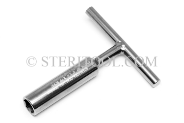 #30326_SP_4X4 - Stainless Steel 13mm T Nut Driver with 2.75" Deep Clearance Bore. 4" x 4.5". 